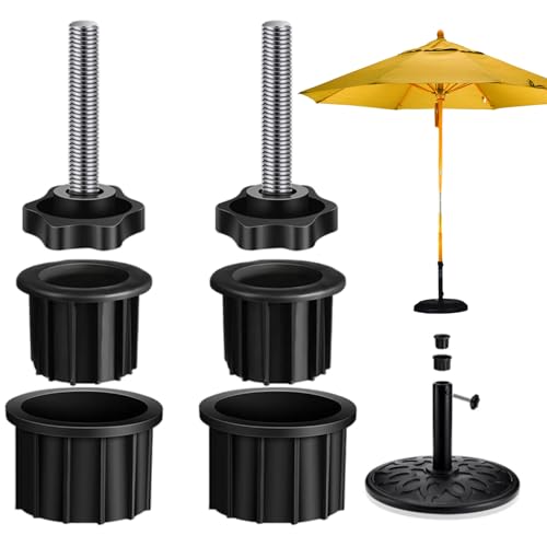 Abibiocy 6pcs Parasol Ersatzteile, schwere Plastik -Parasol -Basis -Ersatzteile mit Regenschirme -Loch -Ring und M8 -Schrauben für Gartenplatte im Freien im Freien Deck Veranda Terrasse von Abibiocy