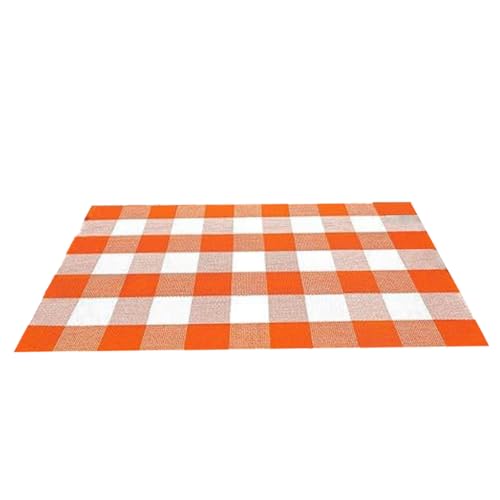 Abibiocy Buffalo Plaid Teppich, 24x35 -Zoll -Orange und weißer Karierte Teppich, Nicht schlupfbare Waschantriebsmatte für Erntedankfest Veranda, Eingang, Küche, Bauernhaus Abibiocy Buffalo Plaid Teppich, 24x35 -Zoll -Orange und weißer Karierte Teppich, Nicht schlupfbare Waschantriebsmatte für Erntedankfest Veranda, Eingang, Küche, Bauernhaus von Abibiocy
