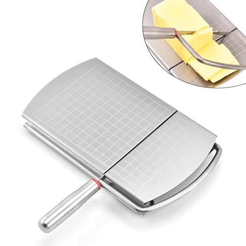 Abibiocy Käseschnitzel Edelstahl -Käse -Käse -Slicer für Block mit scharfen Klinge und maßstabsgetreu Butterschneider wiederverwendbares Messer Multipurpose Cutter für Butter Schinken Sl Sl Abibiocy Käseschnitzel Edelstahl -Käse -Käse -Slicer für Block mit scharfen Klinge und maßstabsgetreu Butterschneider wiederverwendbares Messer Multipurpose Cutter für Butter Schinken Sl Sl von Abibiocy