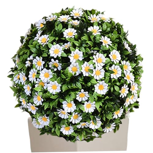 Abibiocy Künstliche Topiärbälle, 14 realistische Gänseblümchen-Pflanzenbällchen, umweltfreundliche künstliche Hanging-Topiary für Balkon, Garten, Terrasse, Fensterblockdekoration Abibiocy Künstliche Topiärbälle, 14 realistische Gänseblümchen-Pflanzenbällchen, umweltfreundliche künstliche Hanging-Topiary für Balkon, Garten, Terrasse, Fensterblockdekoration von Abibiocy