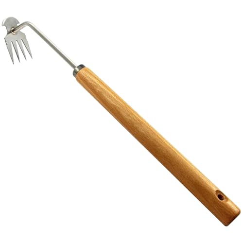 Abibiocy Unkraut Puller 4 Zähne Unkraut Rake 15.8 '' Langes Griff -Entferner -Werkzeug Dual Zweck Entwurzelung Werkzeuggarten für Gartenfarm Gemüse Pflanzung & Holz Griff von Abibiocy