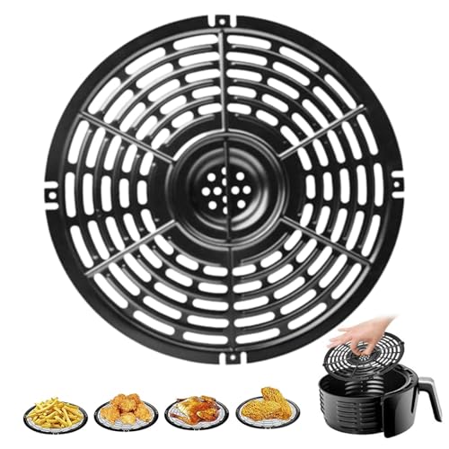 Air Fryer Rack 8, 66 Zoll Runde Luft Freneuung Grill Pfanne Nicht Stock Spülmaschine Safer Schlechterplatte Ersatz für 5 QT -Frier -Zubehör -Tablett Ersatz von Abibiocy