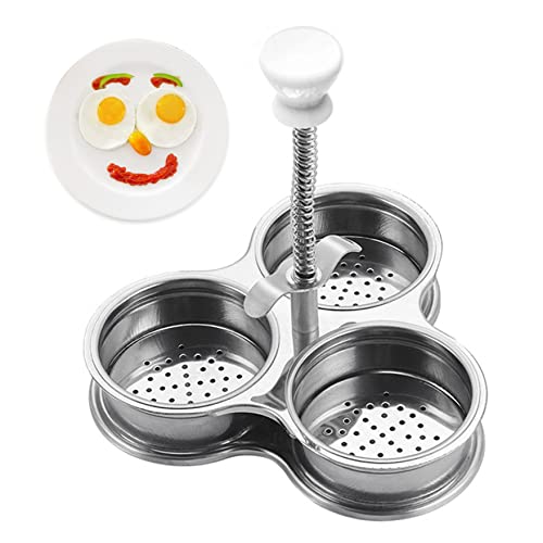 Egg Poacher Stainless Steel Poached Egg Maker Cooker with 3 Cups for Breakfast Cooking Tool Poached Maker Egg Poacher Stainless Steel Poached Egg Maker Cooker with 3 Cups for Breakfast Cooking Tool Poached Maker von Abibiocy