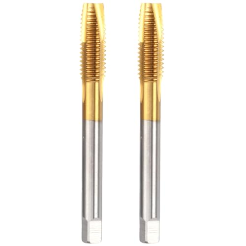 Metrische Taps 2pcs M 2, 5 x 0, 45 mm robuster Titanschicht mit Hochgeschwindigkeitsstahl -Metrik -Hader -Set Gerade Flötengewindekippklopfmaschinen -Maschinist Reparatur -DIY -Werkzeug von Abibiocy