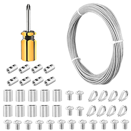 Abimars Drahtseil 2mm, 20m Drahtseil ummantelt,304 Edelstahl Seil mit Aluminiumhülsen,Edelstahlseil kann zum Litzenkern Aufhängen von Bildern,Kleiderschnur,Lichtleiter,Angeln Abimars Drahtseil 2mm, 20m Drahtseil ummantelt,304 Edelstahl Seil mit Aluminiumhülsen,Edelstahlseil kann zum Litzenkern Aufhängen von Bildern,Kleiderschnur,Lichtleiter,Angeln von Abimars