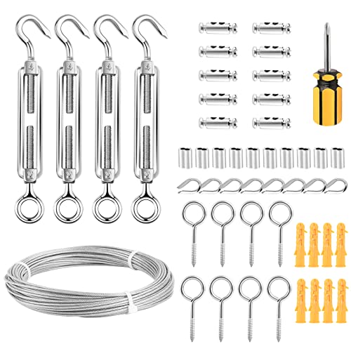Drahtseil 2 mm Set, M5 Seilspanner Edelstahl, 20 m PVC-ummantelt Stahlseil mit ösen, Mehrzweck-Drahtseil für Wäscheleine Kabel, Gardinen seil Drahtseil 2 mm Set, M5 Seilspanner Edelstahl, 20 m PVC-ummantelt Stahlseil mit ösen, Mehrzweck-Drahtseil für Wäscheleine Kabel, Gardinen seil von Abimars