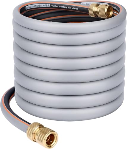 Abimars Gartenschlauch Rohr 12mm mit 2 PCS 12mm Messing-Schlauch Rohrverbinder, 20m Schlauch Rohrverlängerung Kit, kein Knick verstärkte verdicken synthetischen Kautschuk Gartenschlauchrohre von Abimars