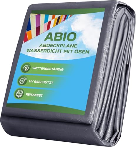 Abio Abdeckplane 8x10m Grau 110g/M² Wasserdicht Plane mit Ösen Tarp Abdeckplane Gewebeplane Schutzplane Zeltplane Bauplane Garten Holz Gartenmöbel Camping Grau 110g/M² 8x10m Abio Abdeckplane 8x10m Grau 110g/M² Wasserdicht Plane mit Ösen Tarp Abdeckplane Gewebeplane Schutzplane Zeltplane Bauplane Garten Holz Gartenmöbel Camping Grau 110g/M² 8x10m von Abio
