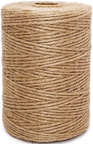 Abio Jute-Schnur 100m 2-3mm Jutegarn 100m Schnur reissfest 100% Natur Jute Kordel Deko Paketschnur Naturfaser Dekoration Verpackung Bindegarn Hanfschnur Spagat Hanfband Juteband (100m, Natur) von Abio