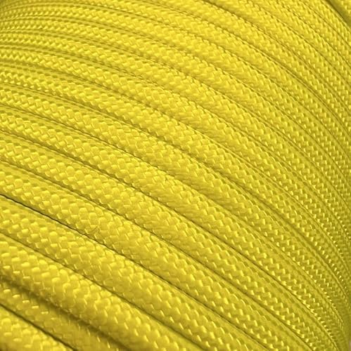 Abio Paracord 550 4mm 50m Nylon Seil Schnur Nylonschnur für Armbänder Abspannseile Camping Rope Wäscheleine Maurerschnur Zeltschnur für Army Ternnetz Survival Kit Ausrüstung Pastel Lemon #219 4mm 50m von Abio
