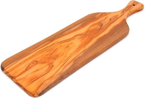 Abio Schneidebrett Holz Olivenholzbrett mit Griff 47x14x1,8 Küchenbrett Holzbrett Küche Holzplatte Küchenbrett Holzschneidebrett Servierplatte Frühstücksbrett PL47S.E Abio Schneidebrett Holz Olivenholzbrett mit Griff 47x14x1,8 Küchenbrett Holzbrett Küche Holzplatte Küchenbrett Holzschneidebrett Servierplatte Frühstücksbrett PL47S.E von Abio