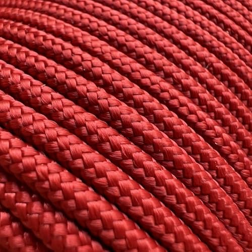 Abio Paracord 275 2.2mm 10m Nylon Seil Schnur Nylonschnur für Armbänder Abspannseile Camping Rope Wäscheleine Maurerschnur Zeltschnur für Army Ternnetz Survival Kit Ausrüstung Cherry #061 2.2mm 10m von Abio