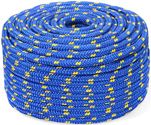 Polypropylen Seil 12mm 5m blau Polypropylenseil Outdoor Tauwerk PP Flechtleine Textilseil Leine Nylonschnur Schnur Festmacher Rope Kunststoffseil Polyseil geflochten Rope 12mm 5m von Abio