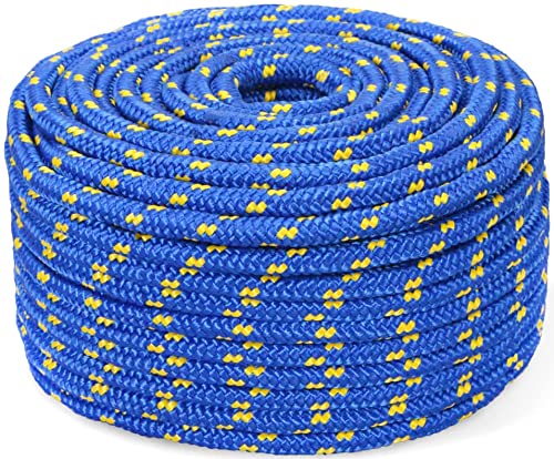 Abio Polypropylen Seil 4mm 50m blau Polypropylenseil Outdoor Tauwerk PP Flechtleine Textilseil Leine Nylonschnur Schnur Festmacher Rope Kunststoffseil Polyseil geflochten Rope 4mm 50m von Abio