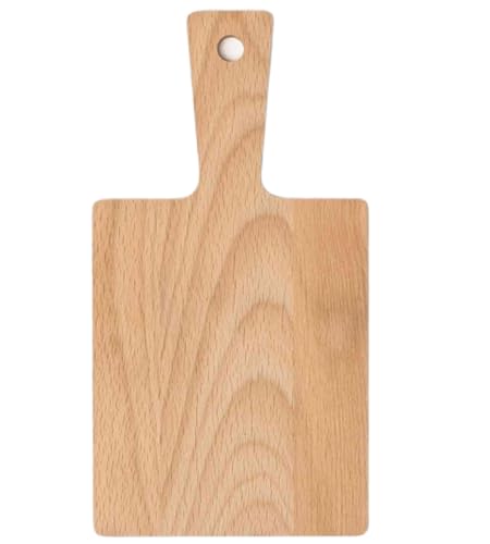 Schneidebrett Holz Holzbrett Küche Holzschneidebrett Küchenzubehör Groß und Klein Brotbretter und Servierbretter Wooden Cutting Board (Buche Griff, 25x13x0,9cm) von Abio