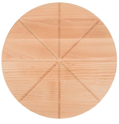 Schneidebrett Holz Holzbrett Küche Holzschneidebrett Küchenzubehör Groß und Klein Brotbretter und Servierbretter Wooden Cutting Board (Buche Pizzabrett Pizzateller, 35x2cm) von Abio