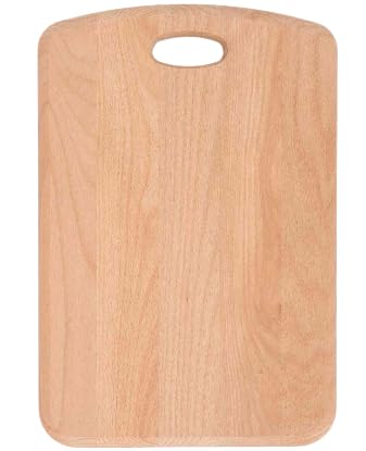 Schneidebrett Holz Holzbrett Küche Holzschneidebrett Küchenzubehör Groß und Klein Brotbretter und Servierbretter Wooden Cutting Board (Buche mit Griff, 45x30x2cm) von Abio