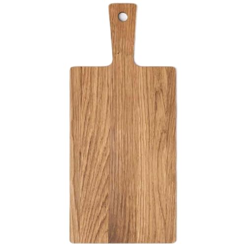 Schneidebrett Holz Holzbrett Küche Holzschneidebrett Küchenzubehör Groß und Klein Brotbretter und Servierbretter Wooden Cutting Board (Eiche Griff, 48x20x2cm) von Abio