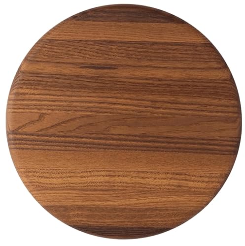 Schneidebrett Holz Holzbrett Küche Holzschneidebrett Küchenzubehör Groß und Klein Brotbretter und Servierbretter Wooden Cutting Board (Esche rundes Schneidebrett Pizzabrett Pizzateller, 22x1,5cm) von Abio