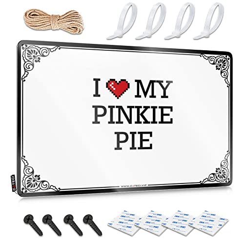 Abipuir Bar Rules Blechschild I Love My Pinkie Pie Blechschild Bar Spiegel für Männerhöhle Schlafzimmer Sachen (Farbe: Farbe, Größe: 30 x 40 cm) von Abipuir