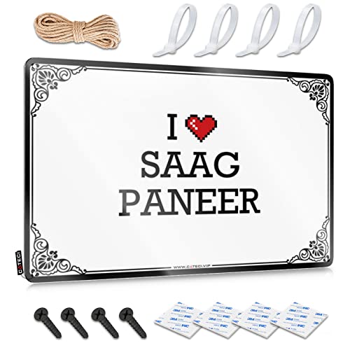 Abipuir Barzubehör Man Cave I Love Saag Paneer Blechschild Spielzimmermöbel Pool Dekor (Farbe: Farbe, Größe: 20 x 30 cm) von Abipuir