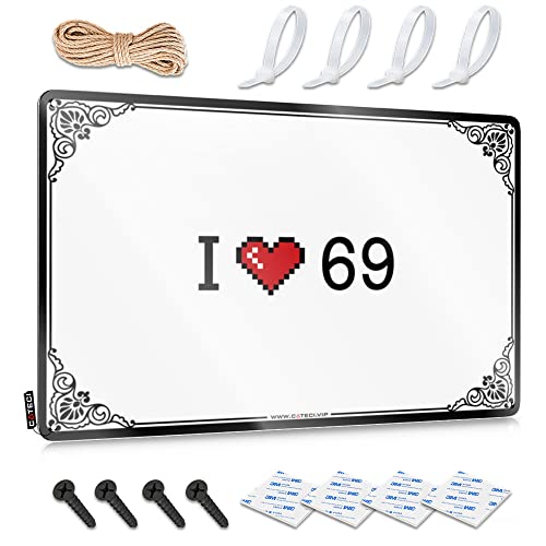 Abipuir Blech-Metalldekor I Love 69 Blechschild Terrasse Bar Zubehör Bar Dekor für Zuhause (Farbe: Farbe, Größe: 20 x 30 cm) von Abipuir