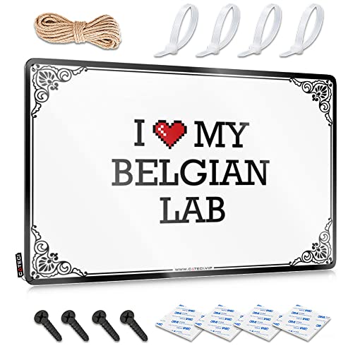 Abipuir Garagen-Blechschild I Love My Belgisches Labor Blechschild Spielzimmermöbel Kellerdekor (Farbe: Farbe, Größe: 20 x 30 cm) von Abipuir