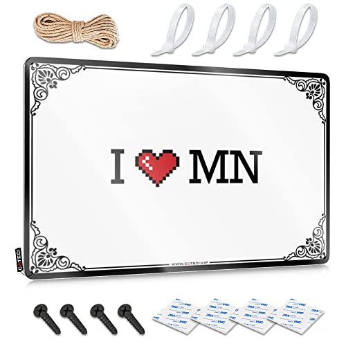 Abipuir Garagenschilder für Herren, Vintage-Blechschild "I Love Mn", Büro, Blechschild, Tiki-Bar für Außenterrasse (Farbe: Farbe, Größe: 20 x 30 cm) von Abipuir