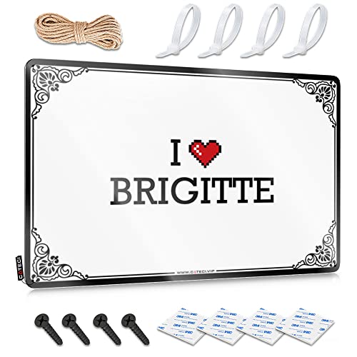 Abipuir Herbst-Willkommens-Matten für den Außenbereich, "I Love Brigitte", lustige Outdoor-Matte, Winterteppich (Farbe: Farbe, Größe: 20 x 30 cm) von Abipuir