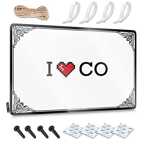Abipuir In Home Bar Schilder I Love Co Blechschild Grillschilder Outdoor Fun Stuff (Farbe: Farbe, Größe: 20 x 30 cm) von Abipuir