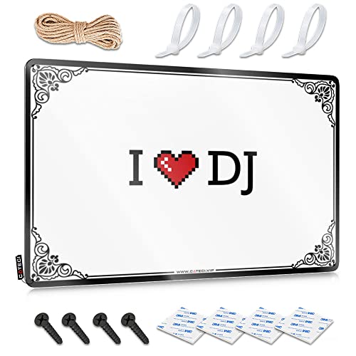 Abipuir In Home Bar Schilder I Love DJ Blechschild BBQ Schilder Outdoor Fun Stuff (Farbe: Farbe, Größe: 20 x 30 cm) von Abipuir
