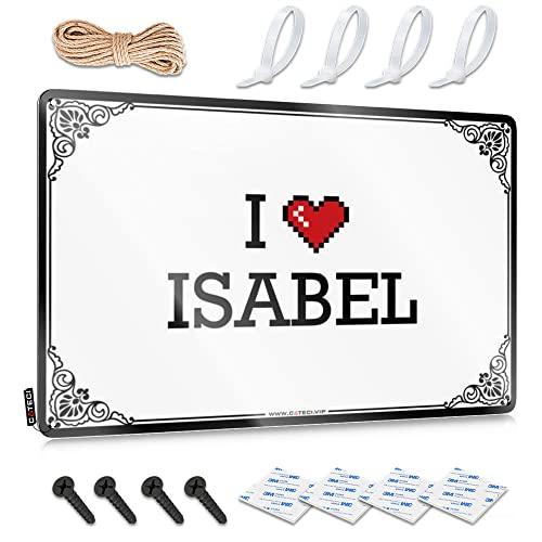 Abipuir In Home Bar Schilder I Love Isabel Blechschild BBQ Schilder Outdoor Fun Stuff (Farbe: Farbe, Größe: 20 x 30 cm) von Abipuir