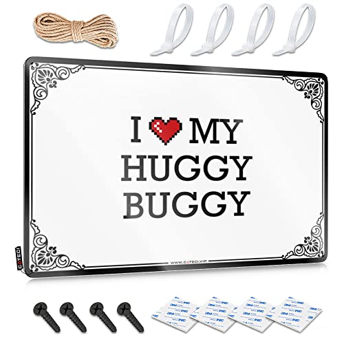 Abipuir Lustige Garagenschilder für Männer I Love My Huggy Buggy Blechschild Bar für Männerhöhle Blechschilder (Farbe: Farbe, Größe: 30 x 40 cm) von Abipuir