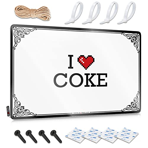 Abipuir Lustiges Dekor für Bar I Love Cola, Blechschild, lustiges Jagdgeschenk, WC-Dekor (Farbe: Farbe, Größe: 30 x 40 cm) von Abipuir