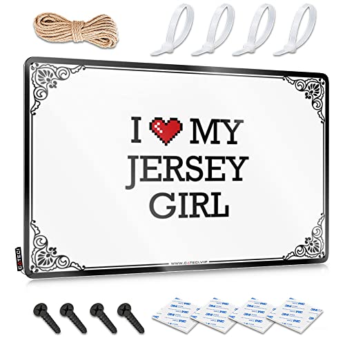 Abipuir Lustiges Dekor für Bar I Love My Jersey Girl Blechschild Lustiges Jagdgeschenk Toilette Dekor (Farbe: Farbe, Größe: 30 x 40 cm) von Abipuir