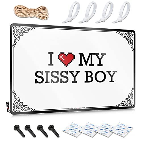 Abipuir Lustiges Sogns I Love My Sissy Boy Blechschild Metallschild Lustige Badezimmer Kunst Wanddekoration (Farbe: Farbe, Größe: 30 x 40 cm) von Abipuir