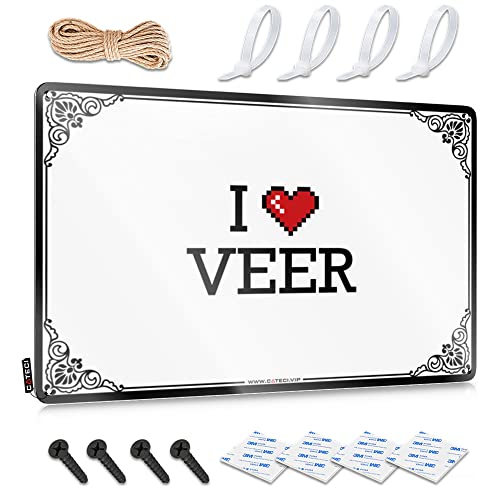 Abipuir Lustiges und humorvolles Spielschild I Love Veer Blechschild Teens Stuff Küche Wandkunst (Farbe: Farbe, Größe: 20 x 30 cm) von Abipuir