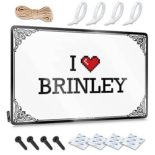 Abipuir Metallschild mit Aufschrift "Man Cave" "I Love Brinley", lustiges Hausschild, Retro-Schilder (Farbe: Farbe, Größe: 20 x 30 cm) von Abipuir