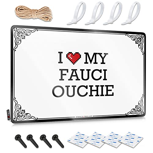 Abipuir Outdoor-Barschilder "I Love My Fauci Ouchie" Blechschild, Gaming-Metall-Blech-Dekor, Outdoor-Terrassendekoration (Farbe: Farbe, Größe: 30 x 40 cm) von Abipuir