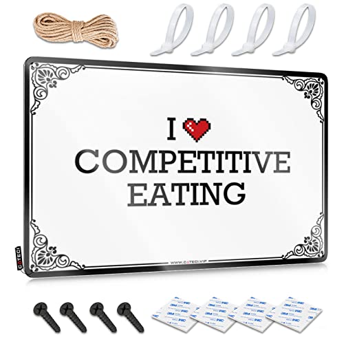 Blechschilder Warnung I Love Competitive Eating Blechschild Männer Höhle Dekor Wandschilder (Farbe: Farbe, Größe: 30 x 40 cm) von Abipuir