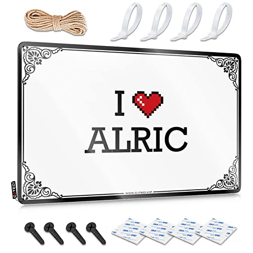 Lustige Barschilder für Zuhause, Bar, "I Love Alric", Blechschild für Zimmer, coole Sachen für Ihr Zimmer (Farbe: Farbe, Größe: 30 x 40 cm) von Abipuir