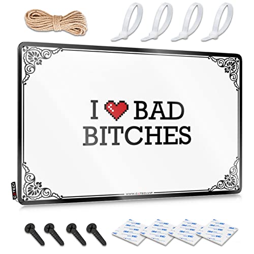 Stuff For Your Room I Love Bad es Blechschild Heimschild Wanddekoration Blechbarschilder (Farbe: Farbe, Größe: 30 x 40 cm) von Abipuir