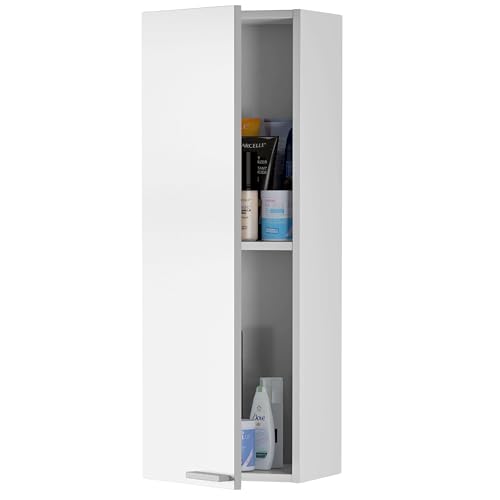 Schrank Bad oder WC zum Aufhängen an der Wand, Weiß-Glanz 30 x 85 x 25 cm Schrank Bad oder WC zum Aufhängen an der Wand, Weiß-Glanz 30 x 85 x 25 cm von Abitti