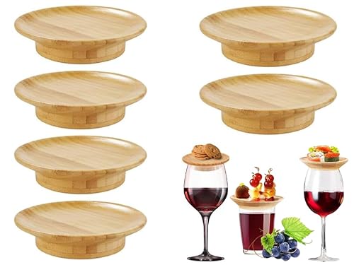 Abiyou 6 Stück Wine Glass Charcuterie Topper, Weinglas Topper Holz, Weinglas Aufsatz, Wineglas Charcuterie Topper, Bambus Weinglas Topper, Holz Weinglas Aufsatz Vorspeisenteller, für Desserts, Party Abiyou 6 Stück Wine Glass Charcuterie Topper, Weinglas Topper Holz, Weinglas Aufsatz, Wineglas Charcuterie Topper, Bambus Weinglas Topper, Holz Weinglas Aufsatz Vorspeisenteller, für Desserts, Party von Abiyou