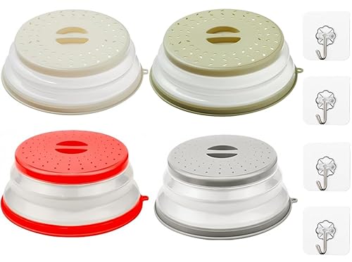 Abiyou Faltbare Mikrowellen Abdeckung, 4 Stück Abdeckhaube für Mikrowellendeckel, Mikrowellenhaube, Faltbare Mikrowellenabdeckung, Deckel für Mikrowelle Senden Haken Selbstklebend,für Küche,Mikrowelle Abiyou Faltbare Mikrowellen Abdeckung, 4 Stück Abdeckhaube für Mikrowellendeckel, Mikrowellenhaube, Faltbare Mikrowellenabdeckung, Deckel für Mikrowelle Senden Haken Selbstklebend,für Küche,Mikrowelle von Abiyou