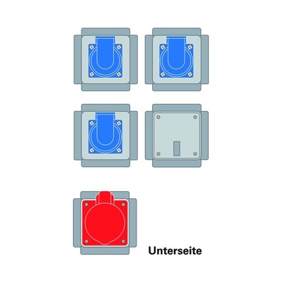 Energiewürfel Kunststoff grau IP44 1x 16A 5p 400V 3 Steckdosen M25 Energiewürfel Kunststoff grau IP44 1x 16A 5p 400V 3 Steckdosen M25 von Abl Sursum