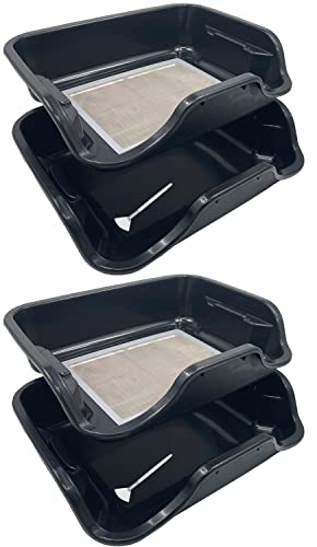 Trim Bin – 2 Stück schwarze Abdecktabletts mit Netz-Pollensieb, Laptop-Trimmer-Tabletts – Premium-Zubehör, Ernteknospen-Ausrüstung von Ablaze