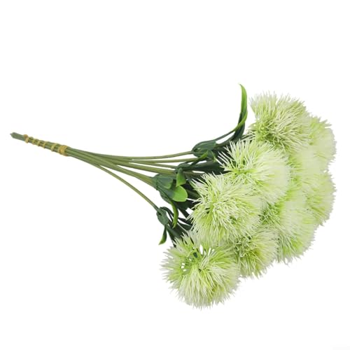10 Stück Pusteblume Simulation Blume Kugeln DIY Hochzeit Haus Dekoration und charmante Kunststoff Blumen (weiß) von Ableholy