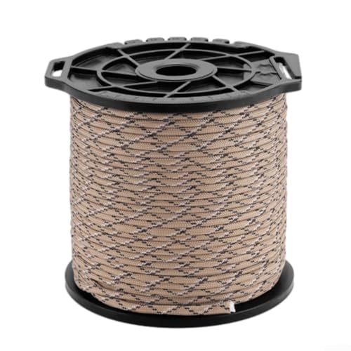 100 m langes 4 mm Camping-Seil, winddichte Nylon-Zeltleine für Baldachin, Outdoor-Trocknung und Klettern (Wüste) von Ableholy