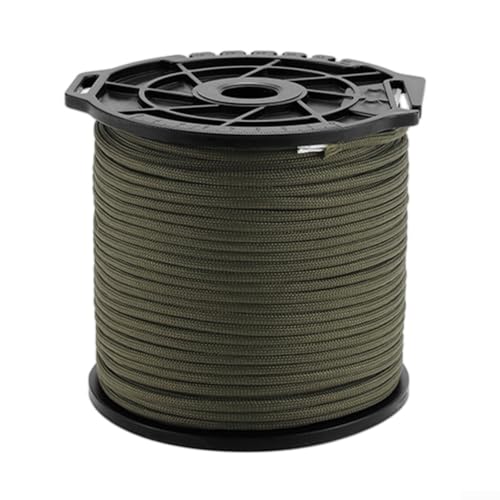 100 m langes 4 mm Campingseil, winddichte Nylon-Zeltleine für Baldachin, Outdoor-Trocknung und Klettern (grün) von Ableholy